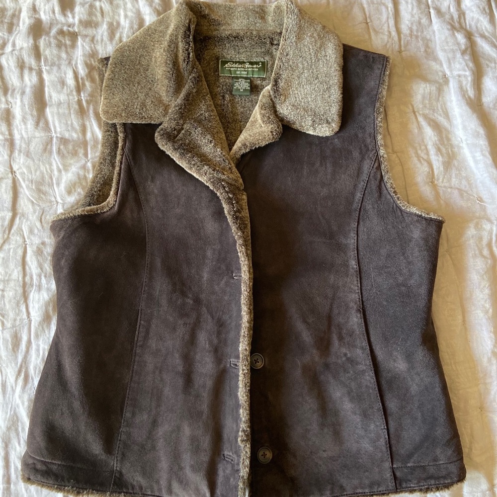 Eddie Bauer Outdoor Outfitter Leather Vest.